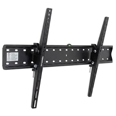 Mount-It! UL Certified Tilting TV Wall Mount for Most 43-90 Inch Flat Screen TVs, Heavy Duty Wall Mount TV Bracket Max VESA 800x400, Holds up to 110 lb, Tilting Display Bracket Fits 70, 80, 90 inch