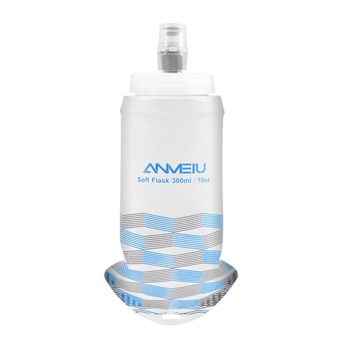 Botella de agua plegable - depósito de hidratación flexible, depósito de agua compacto | 300 ml Sports Soft Hydratation TPU - Pistón de agua portátil - Frasco suave - Botella de agua sin BPA