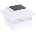 GreenLighting Standard #2 4x4 Solar Post Cap Lights - 4x4 Post Caps for Vinyl PVC Fence Solar Post Lights Outdoor Waterproof - Solar Deck Post Lights (White, 2 Pack)