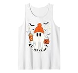 Photo Gallery cute ghost drinking coffee - fun halloween design canotta Photo Gallery cute ghost drinking coffee - fun halloween design canotta
