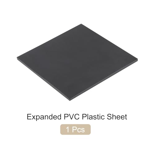 Image of Expanded PVC Plastic Sheet 5 /16 inch Thick, 12 inchx12 inch Lightweight Rigid Foam Sheet, [for Crafts Signage Displays Digital Screen Printing] - Black / 1 Pcs