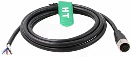 HangTon M12 A Coding 4 Pin Female Actuator Sensor Signal Cable to Bare Wire for Industrial Controls Automation, Device Network DeviceNet, CANopen, IO Link, Profibus 2m