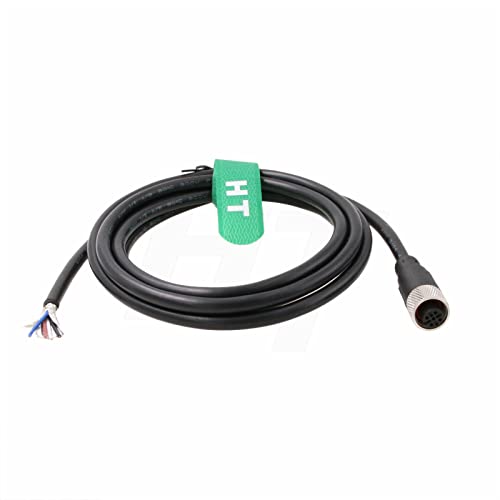 Hangton M12 A Coding 4 Pin Female Actuator Sensor Signal Cable To Bare Wire For Industrial Controls Automation, Device Network Devicenet, Canopen, Io Link, Profibus 2M #TOP2