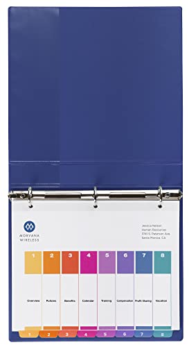 Avery 11186 8 Tab Dividers For 3 Ring Binders, Customizable Table Of Contents, Multicolor Tabs, 6 Sets thumb #7