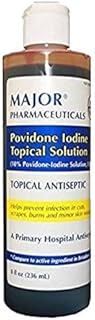 Major Povidone Iodine 10% Unflavored Solution, 8 Fl Oz