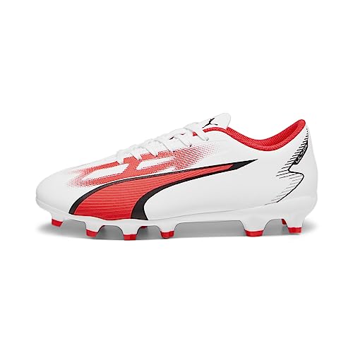PUMA Ultra Play Fg/Ag Fussballschuh, White Black fire Orchid, 37 EU