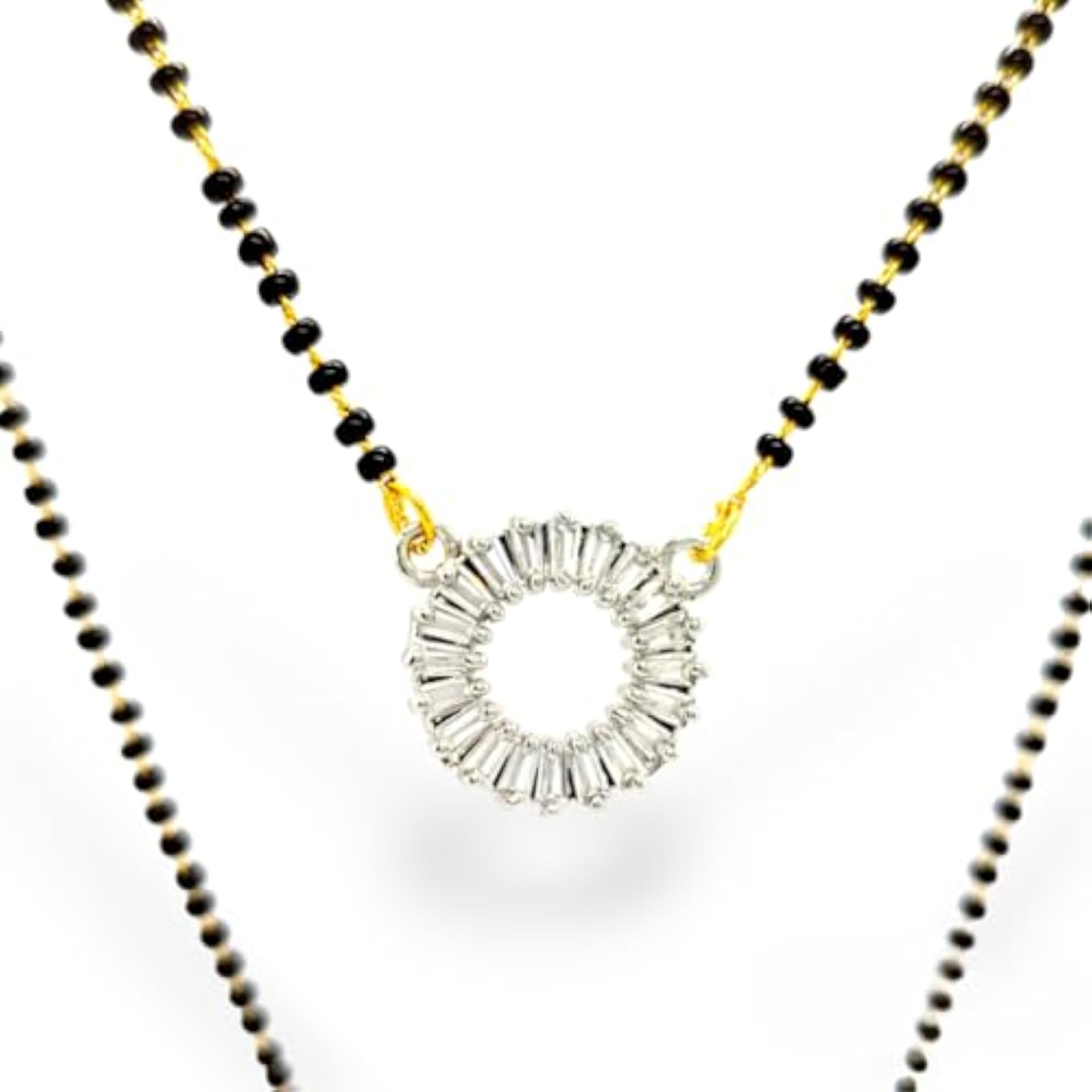 Women's Traditional Stone Mangalsutra Pendant Set