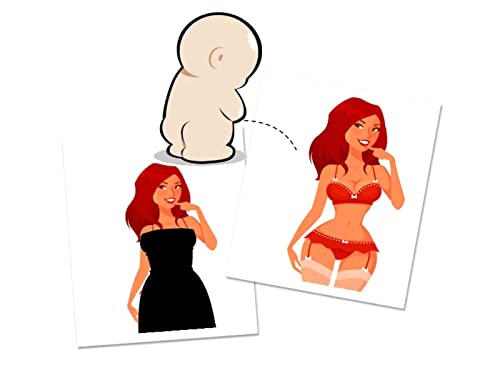 Manténgalo limpio con adhesivo para inodoro Beautiful Girl Striptease – Pissoir y WC 9 pegatinas