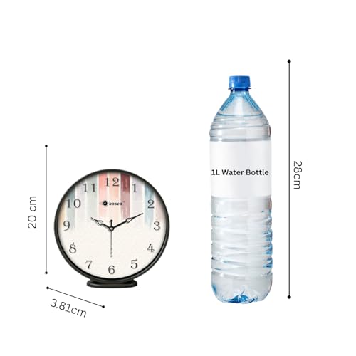 Image of Modern Black & White Wall Clock Silent Non-Ticking Analog Quartz Desk & Wall Clock for Living Room, Bedroom and Study Table-BWC-1208
