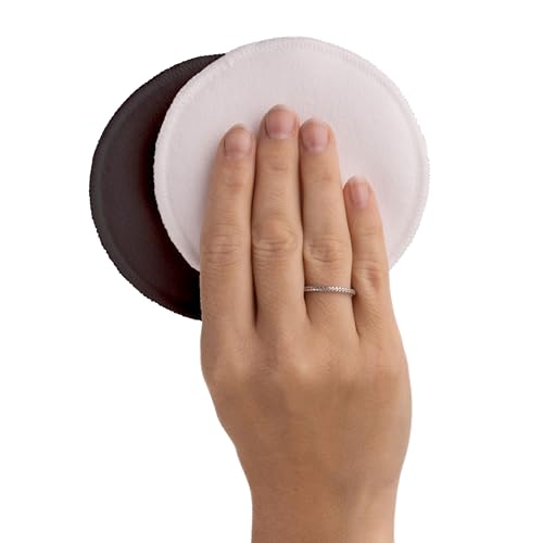 Carriwell 16x Waschbare Stilleinlagen aus Bio-Baumwolle – Wiederverwendbar, Saugstark & Umweltfreundlich | Weich, Atmungsaktiv & Auslaufsicher | Mit Waschbeutel | Schützt vor Mastitis, Weiß & Schwarz