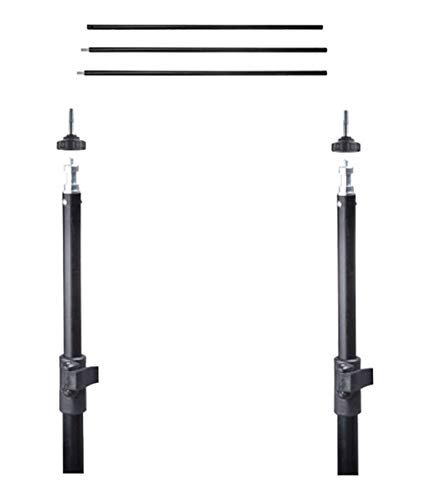 Image of Sonia Curtain Rods with Conversion Adapter Convert the Light Stand into a Background System 3 Feet Each Rod (3 Pcs Set)