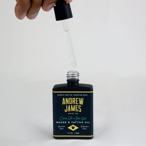 Andrew James Beard & Tattoo Oil | Non Greasy | Papaya Coconut Scent | Protects Hair And Skin | Refreshing Feeling Instantly | Sulfate Free | Once A Day | Argan Oil | Sunflower Seed | Copaiba Balsam | Passion Fruit | Softens Beard Hair | Made For Men And Women | Travel Size | Made In Usa #TOP1