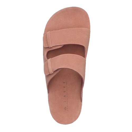 Image of REEF Ojai Two Bar Women's Fashion Slide Sandal, Premium Leather, Soft Cushion Footbed