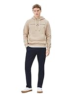 Tommy Hilfiger Men's M Tommy Logo Hoody Sweater, Beige, XL