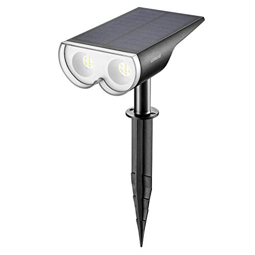 Linkind LED Solarlampen, 6500K Tageslicht Weiß Solarlicht, Dusk to Dawn Licht-Sensorik Solarleuchte für Außen, IP67 Wasserdicht Außenwandleuchte 650Lumen, 1 Stück