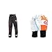 Oregon Yukon + Type A Class 1 (20 m/s) Chainsaw Protective Trousers for Sawing, Black, Size L (EU 50-52) & Chainsaw Gloves, Left-Hand Protection, PPE Clothing – L