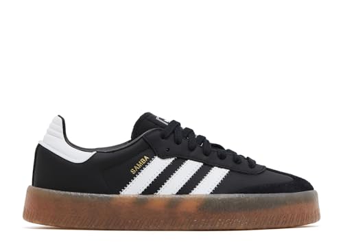 Image of adidas Sambae WMNS Shoes, Core Black /Cloud White /Gold Metallic, Size 6.5