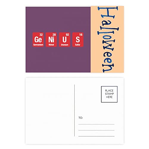 Cartes postales d'Halloween au style Element Science Ge Ni U S carton rigide lot de 20