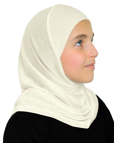 Cotton Hijab for Girls Amira Muslim Kids Head Scarf Ready to Wear Easy Instant