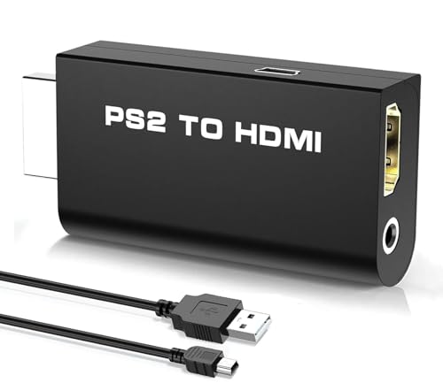 Image of PS2 to HDMI Converter Adapter with 3.5mm Audio Output for HDTV Monitor - Supports All PS2 Display Modes AE-313GA