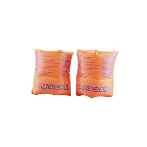 Speedo Unisex-Adult Inflatable Swimming Armbands | Learn to Swim| Float | Kids Swimming, Orange, 0-2