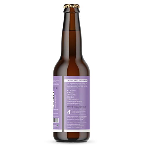Image of Zoh Probiotics Lavender Kombucha | Tea with detoxifying acids, and digestive enzymes. Raw, unfiltered, and unpasteurized with Mother. Made with real Lavender flowers (330 ml, Pack of 6)