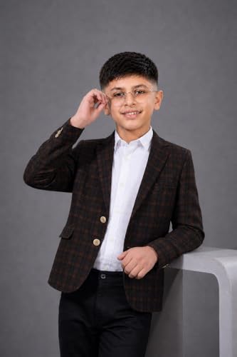 Image of SaintX Kids Boys Premium Blazer | Stretchable Structured Performance Grade Fabric | Fully Lined | Slim Fit | Formal & Casual Multi-Purpose Coat (1-14 Years KB02)