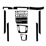 5D Carbon Fiber Steering Wheel Trim Interior Steering Wheel Button Cover Steering Wheel Cover Interior Decoration Trim Car Accessory for BMW 3 Series E46 1998-2005