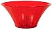 Large Plastic Flared Bowl Color Theme Party Reusable Table Salad Snack and Dessert Serveware and Soup Dishware, Red, 70 oz