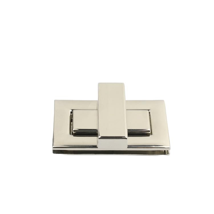 5/10 sztuk 29 x 51 mm brązowe kwadratowe metalowe zapięcia obrotowe do toreb, zakręcane, zamknięcie kieszonkowe, zamknięcie Tuck-Lock, łapanie, portfel, sprzączka do torebek