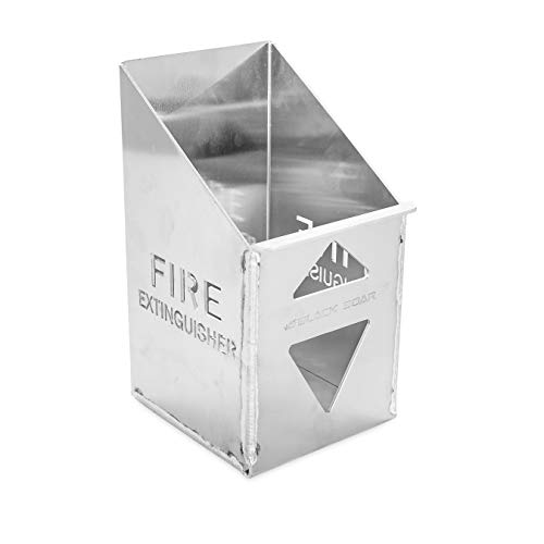 Black Boar Soporte de aluminio de jabalí negro para remolques cerrados/garaje | Sostiene de forma segura un extintor de 5 lb. Construcción duradera, fácil de instalar (66105)