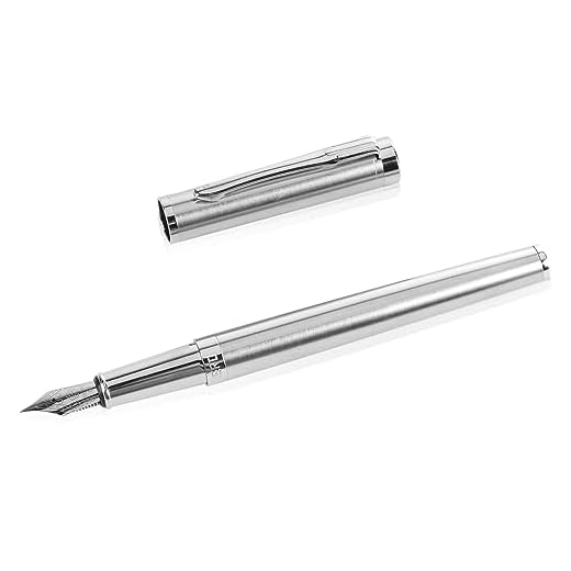 Pluma estilográfica moderna, pluma de caligrafía de metal, punta ultrafina de 0,38 mm, el mejor regalo para profesores, estudiantes, niños y amigos