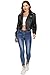 Fahsyee Faux Leather Jacket Women - Black Motorcycle Short Coat Moto Biker Blazer Plus Size Casual Pleather Jackets Fashion S