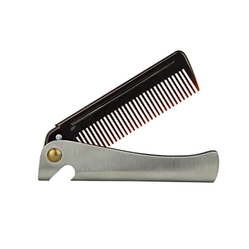 OHPHCALL Beard Comb for Men Hair Comb Wide Teeth Stainless Steel for Hair Styling