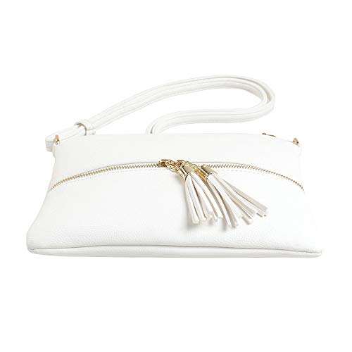 Image of SG SUGU Lightweight Medium Crossbody Bag Shoulder Bag with Tassel and Zipper Pocket