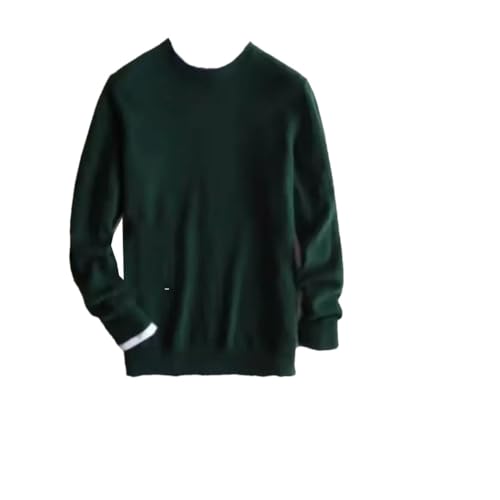 Men Wool Cotton Blended Thick Pullover Sweater Fall-Winter Crew Neck Knitted Jersey Jumper