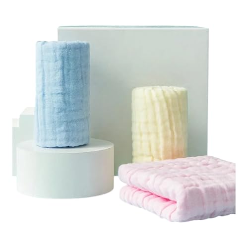 Image of Premium Muslin Baby Burp Cloths - Ultra Soft & Absorbent, 6 Layers for Newborns & Infants - Pack of 5 /10 - Baby Essentials for Baby Feeding (Plain Multicolor, Pack of 10)