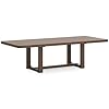 Signature design by ashley cabalynn farmhouse dining extension table with 1 removable center leaf light brown  urban country home decor