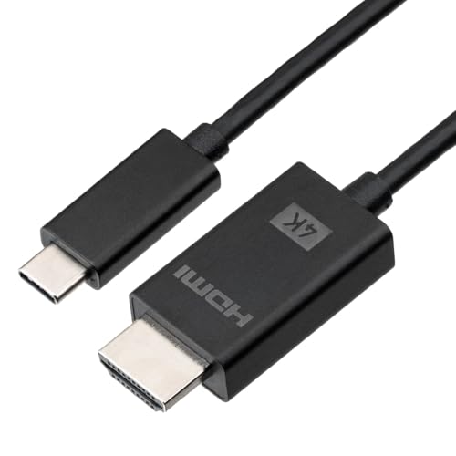 イーサプライ USB Type C HDMI 変換ケーブル 2m 4K60Hz USB-C HDMI 変換 単方向通信 Thunderbolt 4/3 DPAltモード ブラック EZ5-KC051-20