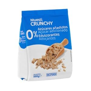 Muesli Crunchy Hacendado 0% azúcares añadidos y 0% edulcorantes Paquete 500 g Pack 2