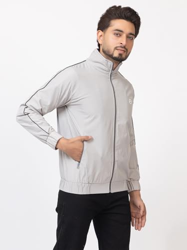 Image of OSCILLATE Casual Winter Wear Jackets For Men || Men's Solid Wind Cheater Jacket With Zipper || Ribbed Waist And Ribbed Wrist Cuffs For Perfect Fit || Casual And Sports Jacket
