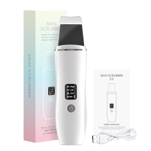 Generic Skin Spatula Pore Cleaner - Dispositivo profesional de cuidado de la piel ultrasónico, recargable, diseño higiénico | Ideal para tratamientos antienvejecimiento, cuidado contra el acné, raffi