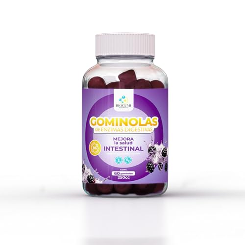 Gominolas de enzimas digestivas + Vitamina B6 - Probioticos intestinales - Ayuda con el tracto intestinal, hinchazon, molestias estomacales - Mejora del sistema inmunitario - Suplemento dietetico
