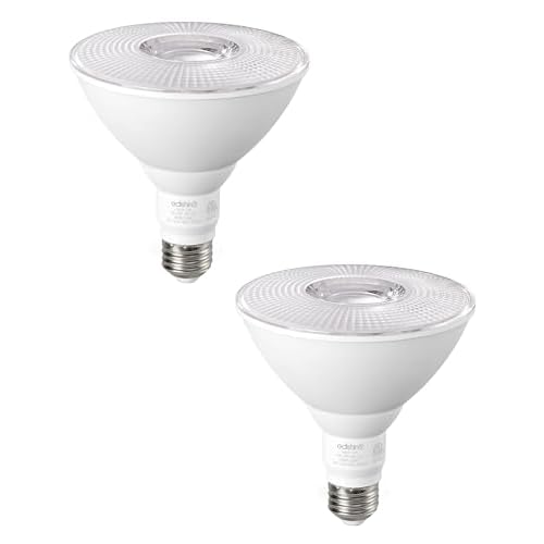 EDISHINE PAR38 LED Outdoor Flood Light Bulbs 2 Pack, 120W Equivalent Dimmable Waterproof LED Flood Light Bulb 3000K Warm Light 18W 1800LM E26 Base for Yard Porch Driveway Garage Christmas, E