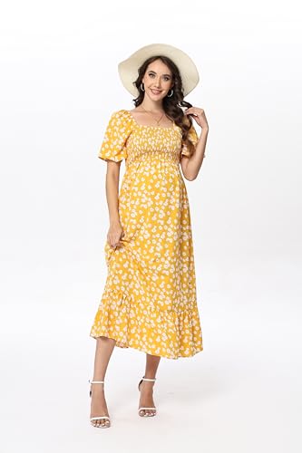 Image of Maternity Dress Women's Off Shoulder Split A Line Casual Maxi Dress Photography Dress for Babyshower