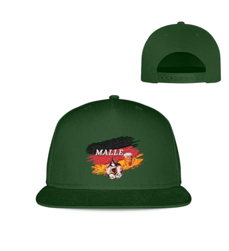 Casquette de baseball Bier & Football Deutschland réglable en coton vert foncé