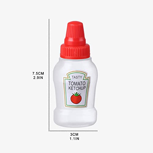 4 Pcs Condiment Squeeze Bottles Leakproof Small Plastic Sauce Dispenser - image 5