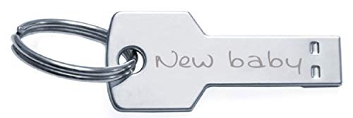 Clé USB 2 Go Gravé New Baby avec porte-clés à mémoire flash