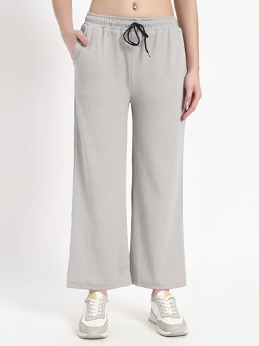 Image of Vogaan Women's Summer 2 Piece Co-Ord Set for Women Casual Short Sleeve Crop Top Wide Leg Sweat Pants for Travel Vacation Outfits Lounge Sets