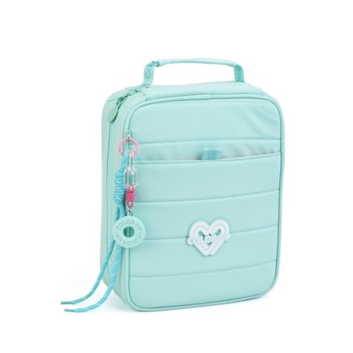 Estojo Box Escolar Grande Com Divisórias Internas Canetinhas (Azul)